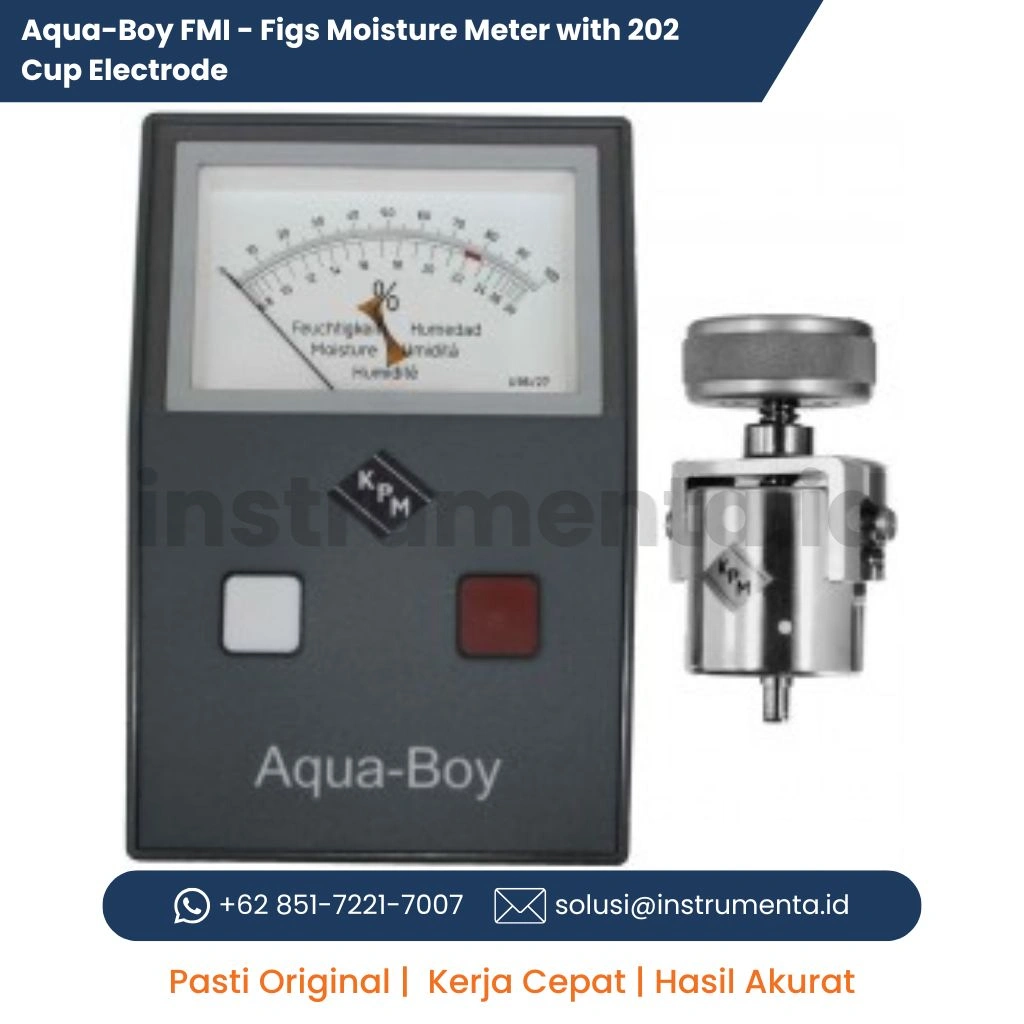 Official Supplier Figs Moisture Meter Aqua-Boy FM1 Alat Ukur Kadar Air Buah Ara Tin Digital Portabel Lengkap Cup Electrode 202